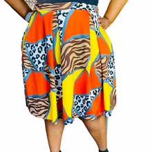 Load image into Gallery viewer, Mixed Print Skater Skirt