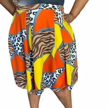 Load image into Gallery viewer, Mixed Print Skater Skirt